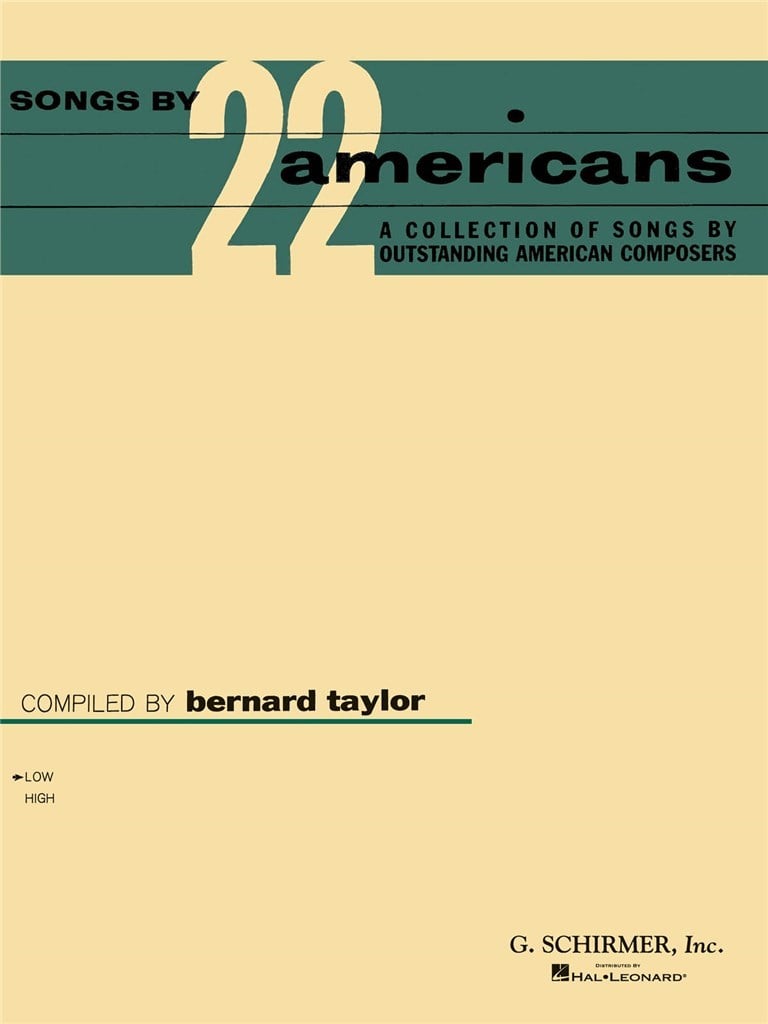 Songs by 22 Americans - low voice